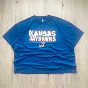 Vintage Kansas Jayhawks Spell Out T-Shirt Men’s 3XL Blue NCAA Basketball